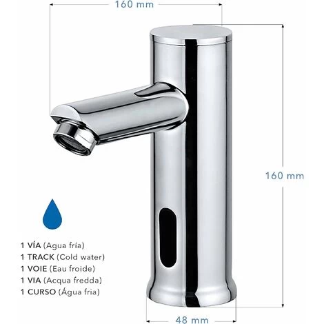Electronic Basin Faucet S1, Faucet With Automatic Sensor 1 Water (cold) 4 Electronic Basin Faucet S1, Faucet With Automatic Sensor 1 Water (cold) - Image 2