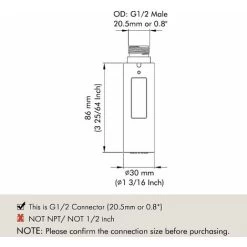 Replacement Kitchen Faucet Spout For Hand Shower Universal Detachable Faucet Head G1/2 Brushed SUS304 Stainless Steel PFS200-BS -Comfort Bathroom Store 88616551 3