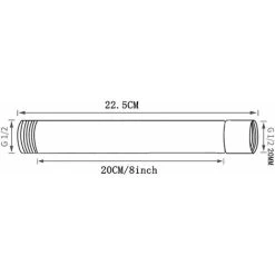 Shower Extension Rod Stainless Steel Shower Lift Hose Extension Rod Extension Rod 300MM -Comfort Bathroom Store 88616617 3