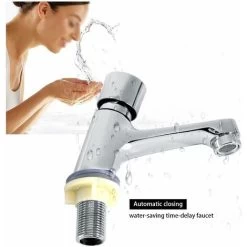 Bathroom Sink Faucets, Self-Closing Delayed Sink Faucet. 9 Bathroom Sink Faucets, Self-Closing Delayed Sink Faucet. -Comfort Bathroom Store 88616659 3