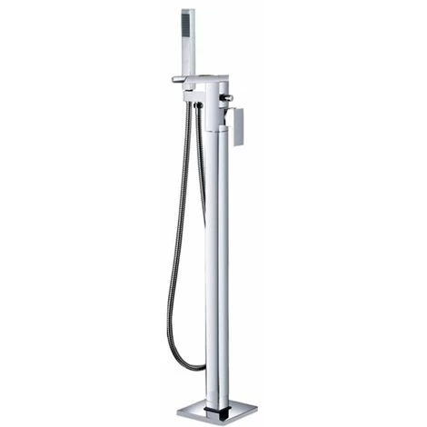 Modern Waterfall Floorstanding Bath Shower Mixer - Chrome 3 Modern Waterfall Floorstanding Bath Shower Mixer - Chrome
