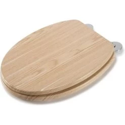 Croydex Flexi-Fix Geneva Top & Bottom Fix Toilet Seat, Oak Effect -Comfort Bathroom Store 8917712 2