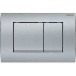 Geberit Delta30 Flush Plate For Dual Flush, Matt Chrome (115.137.46.1)