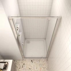 SKY Frame Pivot Shower Door 800x1850mm Single Door Shower Bath Enclosure Chrome + 1000x800mm Tray Waste -Comfort Bathroom Store 89313175 3