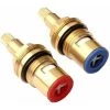 4 Pcs Brass Ceramic Disc Faucet Replacement Ceramic Cartridge Universal Ceramic Brass Cartridge Faucet Kitchen Faucet(Red Blue) -Comfort Bathroom Store 89791569 1