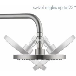 MODOU Adjustable Brass Swivel Ball Joint, Connect To Shower Arm, Adjustable Shower Arm Head Angle Swivel Ball Joint In G1/2 Chrome Brass -Comfort Bathroom Store 89806342 4