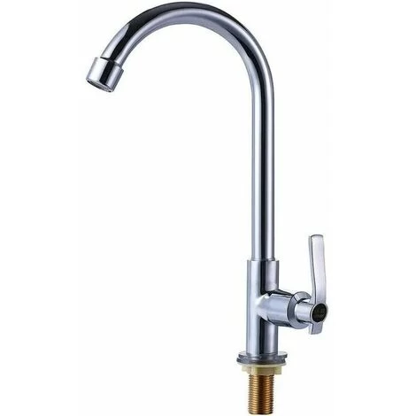 Cold Water Sink Faucet Single Handle One Hole High Arc Deck Mount Stainless Steel Bar Faucet For Kitchen Garden Outdoor RV Easy Installation Chrome 3 Cold Water Sink Faucet Single Handle One Hole High Arc Deck Mount Stainless Steel Bar Faucet For Kitchen Garden Outdoor RV Easy Installation Chrome