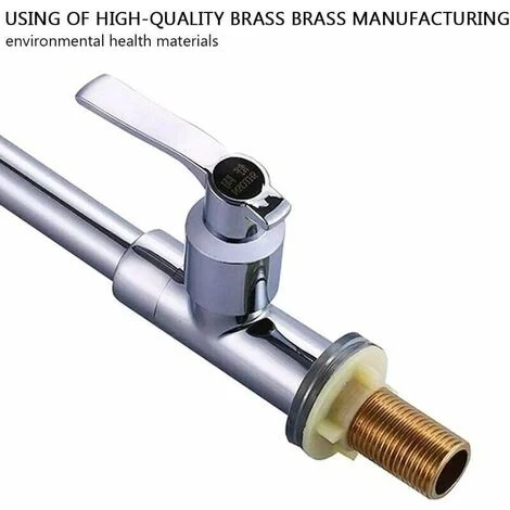 Cold Water Sink Faucet Single Handle One Hole High Arc Deck Mount Stainless Steel Bar Faucet For Kitchen Garden Outdoor RV Easy Installation Chrome 7 Cold Water Sink Faucet Single Handle One Hole High Arc Deck Mount Stainless Steel Bar Faucet For Kitchen Garden Outdoor RV Easy Installation Chrome - Image 5