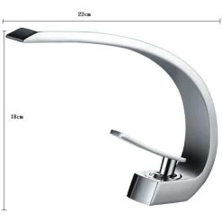 Basin Faucet, Single Hole Basin Mixer Tap, Modern Chrome Brass Bathroom Faucet, Hot And Cold Water Available -Comfort Bathroom Store 89808512 5