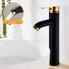 Bathroom Vessel Sink Faucet Single Handle Matte Black Lavatory Vanity Mixer Tap Tall Spout Single HoleBlack Gold -Comfort Bathroom Store 89808538 1