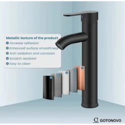 Bathroom Vessel Sink Faucet Single Handle Matte Black Lavatory Vanity Mixer Tap Tall Spout Single HoleBlack Gold 11 Bathroom Vessel Sink Faucet Single Handle Matte Black Lavatory Vanity Mixer Tap Tall Spout Single HoleBlack Gold -Comfort Bathroom Store 89808538 5