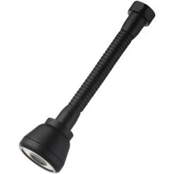 360° Rotatable Tap Head Faucet Extender Splash-Proof Kitchen Tap Sprayer With 3 Modes Water Saving Black Copper Water Tap Head (Long)