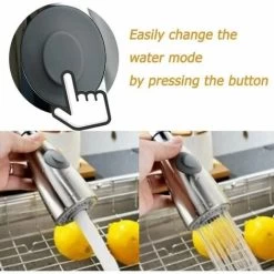 Dual Function Kitchen Faucet Replacement Sink Spray Head Pull Out In 1/2" Brushed Interface -Comfort Bathroom Store 90271159 2
