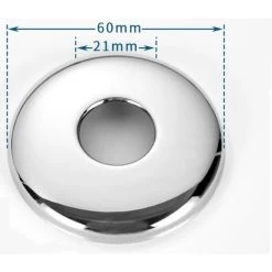 LITZEE 21mm Chrome Steel Clamp Vent Valve Hole Cover 9.5mm Size (10 Pieces) -Comfort Bathroom Store 90319535 3
