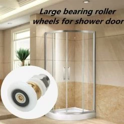 LITZEE Shower Door Roller, Sliding Door Wheels Shower Door Pulleys Replacement Wheel For 27mm Diameter Wheel Roller, 8 Pieces -Comfort Bathroom Store 90320056 3