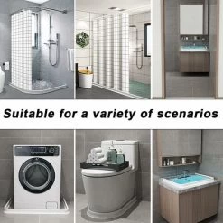 LITZEE Flood Barrier Threshold Bar Internal Door Seal Collapsible Shower Strip Bathtub Screen For Wet And Dry Separation Suitable For Kitchen And Bathroom (100cm, White) -Comfort Bathroom Store 90320154 3