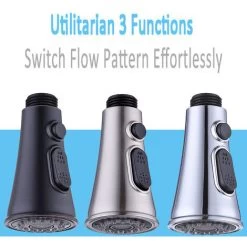 Faucet Spout, Horn Push Button Switch Hanging Spout Replaceable, For G1/2 Connectors (black) 10 Faucet Spout, Horn Push Button Switch Hanging Spout Replaceable, For G1/2 Connectors (black) -Comfort Bathroom Store 90739499 4