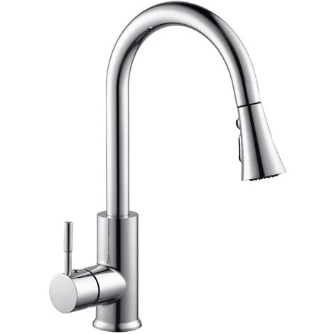 Faucet Spout, Horn Push Button Switch Hanging Spout Replaceable, For G1/2 Connectors (Plating) 7 Faucet Spout, Horn Push Button Switch Hanging Spout Replaceable, For G1/2 Connectors (Plating) - Image 5