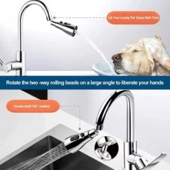 Multi Function Pull-Out Kitchen Tap Spray Head Replacement Shower Head For Kitchen Bathroom Mixer Tap , Universal G 1/2-inch(61003 Electroplating CP1PCS) -Comfort Bathroom Store 90744911 3