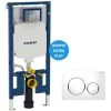 Geberit Duofix Set Extra-flat Support Frame 114 Cm UP720, Space-saving + Two-touch Flush Plate, White And Chrome (111.796.00.1-C) -Comfort Bathroom Store 90868394 1