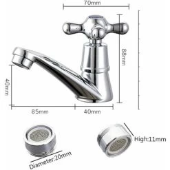 Single Cold Water Faucet Water Faucet, Single Cold Faucet Chrome Basin Water Tap, For Home Bathroom Toilet Sink Basin Kitchen,With Filter -Comfort Bathroom Store 91031770 4