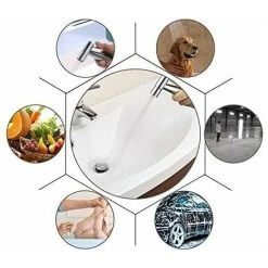 Handheld Bidet Sprayer, Brushed Nickel Stainless Steel Sprayer Set, Bathroom Diaper Cleaner, Portable Stainless Steel Shower Nozzle -Comfort Bathroom Store 91165351 5