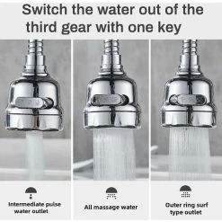 Kitchen Faucet Extension, Kitchen Faucet Aerator, 360° Swivel Water Saving Kitchen Faucet, With 4 Accessories, For Kitchen And Bathroom Accessories (3 Modes) 9 Kitchen Faucet Extension, Kitchen Faucet Aerator, 360° Swivel Water Saving Kitchen Faucet, With 4 Accessories, For Kitchen And Bathroom Accessories (3 Modes) -Comfort Bathroom Store 91179147 3