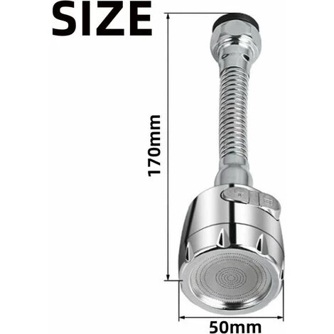Kitchen Faucet Extension, Kitchen Faucet Aerator, 360° Swivel Water Saving Kitchen Faucet, With 4 Accessories, For Kitchen And Bathroom Accessories (3 Modes) 7 Kitchen Faucet Extension, Kitchen Faucet Aerator, 360° Swivel Water Saving Kitchen Faucet, With 4 Accessories, For Kitchen And Bathroom Accessories (3 Modes) - Image 5