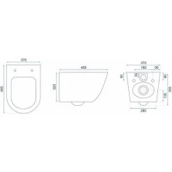 Toilet Bowl Rea Carlo Flat Mini Gold/White -Comfort Bathroom Store 91305269 5