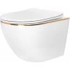 Toilet Bowl Rea Carlo White Mini Flat Gold Edge -Comfort Bathroom Store 91305270 1