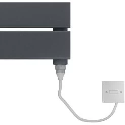 WarmeHaus Juva Electric Dual Fuel Flat Panel Heated Towel Rail 100W - Sand Grey - 650x400mm -Comfort Bathroom Store 9137314 5