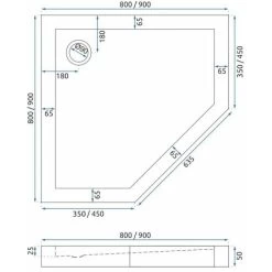 Shower Tray Diamond White 80x80 11 Shower Tray Diamond White 80x80 -Comfort Bathroom Store 91440940 5