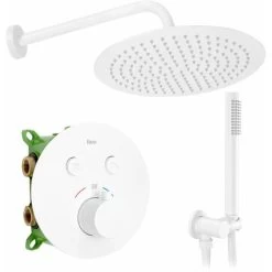 Concealed Thermostatic Shower Set Rea Lungo Miler White + Box