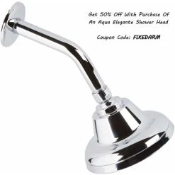 Shower Arm With Flange Wall Mount Replacement Corner Shower Head Arm Wall Mount For Fixed Showerhead And Handheld Showerhead 6 Inch Chrome -Comfort Bathroom Store 91651162 3