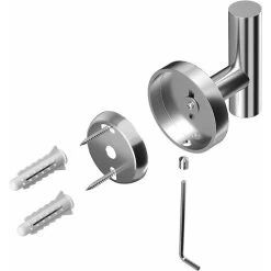 Bathroom Towel Hooks, SUS304 Stainless Steel Polished Chrome Finish, Clothes Hook, Modern Wall Hook Holder For Kitchen Garage Hotel Wall Mounted (2 Pack) -Comfort Bathroom Store 91886590 3