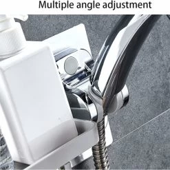 Hand Shower Holder Shower Head Holder No Drilling Strong Grip Handheld Shower Holder Adjustable Angle (Multifunctional) -Comfort Bathroom Store 91889229 4