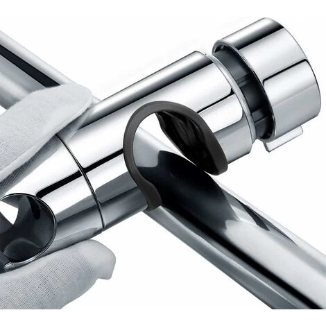 Universal Hand Shower Holder, Adjustable Hand Shower Holder, 360° Rotatable Hand Shower Holder For 18-25mm OD Slide Bar, ABS Quality Plastic, Chrome Plated 5 Universal Hand Shower Holder, Adjustable Hand Shower Holder, 360° Rotatable Hand Shower Holder For 18-25mm OD Slide Bar, ABS Quality Plastic, Chrome Plated - Image 3