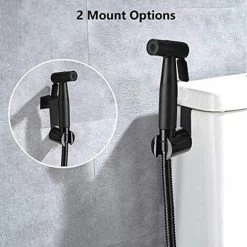 Black Stainless Steel Toilet Shower Kit Toilet Faucet With Sprayer For Daily Personal Hygiene, Wall Hose Set -Comfort Bathroom Store 91890035 5