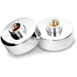 Pair Of Easy Fixing Kit For Exposed Shower Mixer Valve With Round Chrome Cover
