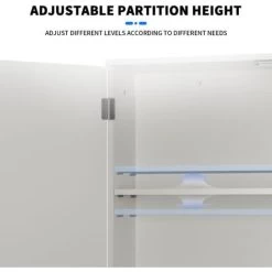 Waterproof Bathroom Storage Cabinet,FreeStanding Cabinet Organizer Unit With 2 Door And Shelf For Store Toilet Paper,Books,Shampoo,White. -Comfort Bathroom Store 92381480 4