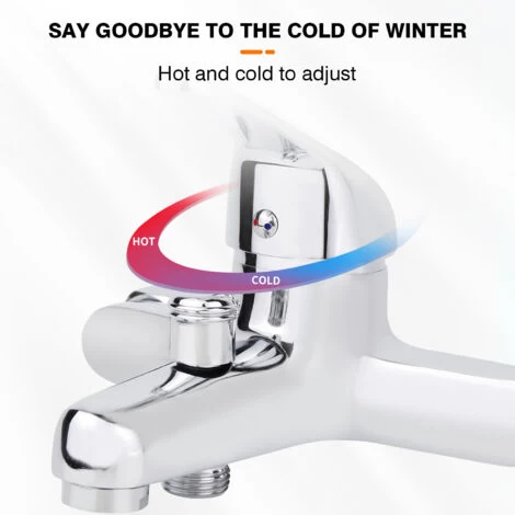 Bathroom Shower Mixer Tap Wall MountModern Bathroom Taps With Shower Head Chrome Single Lever Monobloc Solid Brass Bathroom Taps With Shower System And UK Standard Fitting 7 Bathroom Shower Mixer Tap Wall MountModern Bathroom Taps With Shower Head Chrome Single Lever Monobloc Solid Brass Bathroom Taps With Shower System And UK Standard Fitting - Image 5