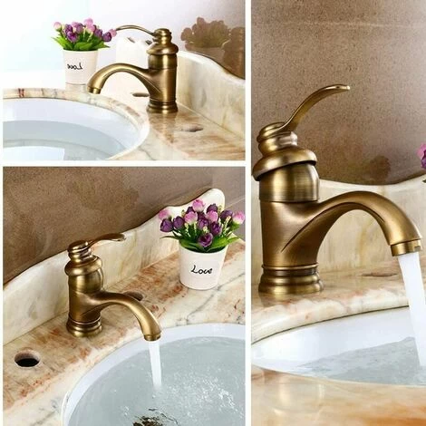 Bath Faucet European Basin Hot And Cold Bathroom Sink Mixer Tap Bronze Finish Vintage Jugs Spray Drawing Balcony Bar Toilet Hand Wash Water Faucet 4 Bath Faucet European Basin Hot And Cold Bathroom Sink Mixer Tap Bronze Finish Vintage Jugs Spray Drawing Balcony Bar Toilet Hand Wash Water Faucet - Image 2