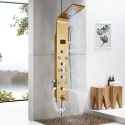 Large Hydromassage Shower Anel LED Shower System With Large LCD Screen
