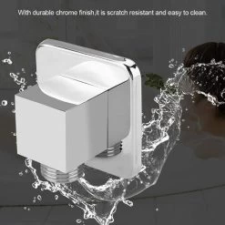 Wall Supply Elbow, Square Shower Outlet Elbow Wall Supply Elbow Shower Hose Connector For Hand Shower, 1/2" -Comfort Bathroom Store 92867456 3