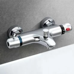 Thermostatic Shower Mixer, Brass Thermostatic Bathtub Mixer, Thermostatic Shower Faucet With 38°C Safety Button, Thermostatic Shower Mixer