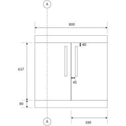 Hollton 800mm Anthracite Grey Floor Standing Vanity Unit With Ceramic Sink -Comfort Bathroom Store 92879984 5