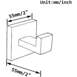 Pieces Chrome Bathroom Hook, Wall Mounted Hook Home Wall Hook, Bath Towel Hooks, SUS304 Stainless Steel -Comfort Bathroom Store 93408055 4