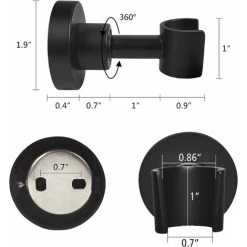 Shower Head Holder Wall Mount SUS304 Stainless Steel Shower Wand Holder,Adjustable Handheld Shower Head Bracket Holder Matte Black,A13120B 10 Shower Head Holder Wall Mount SUS304 Stainless Steel Shower Wand Holder,Adjustable Handheld Shower Head Bracket Holder Matte Black,A13120B -Comfort Bathroom Store 93443888 4