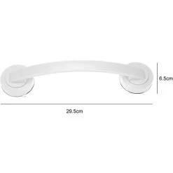 Bath Grab Bar Bathroom Handle Rail Handle Suction Cup Shower Grab Bar Safety Bar Tub Glass Door Non-Slip Handrail (Silver) -Comfort Bathroom Store 93513804 4