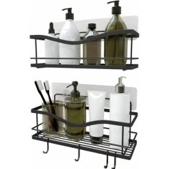 Shower Storage Shelf - Black Wall Mounted Shower & Bath Storage Shelf -Comfort Bathroom Store 93514604 5